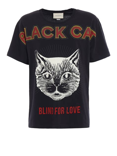 black cat gucci t shirt|gucci t shirt animal.